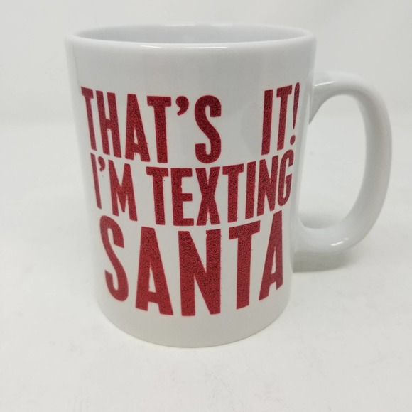 Santa Texting Joke Christmas Coffee Cup - Picture 1 of 5